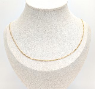 Cadena Figaro de oro de 18k, 2.37 g, 40.5 cm.