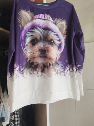 Sudadera con estampado de perro