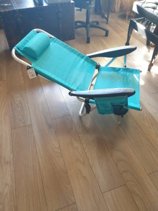 Silla de Playa Plegable Turquesa