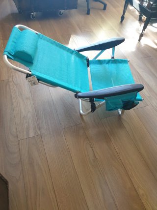 Silla de Playa Plegable Turquesa