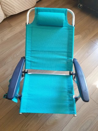 Silla de Playa Plegable Turquesa