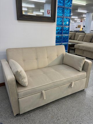 Sofa cama beige nuevo y barato
