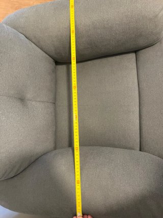 Sillón reclinable gris de tela. Como nuevo