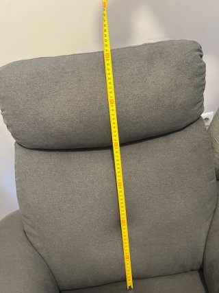 Sillón reclinable gris de tela. Como nuevo