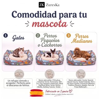 Cama para Perro Mediano 80x60