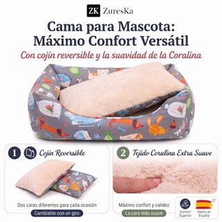 Cama para Perro Mediano 80x60
