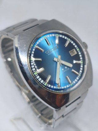 Reloj Citizen Automático Plateado y Azul