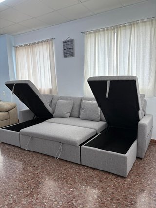 Nuevo Sofa con cama y doble arcon y chaiselongue