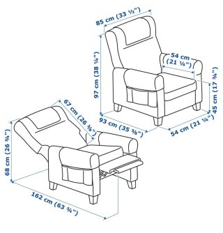 Sillon gris con reposapiés.