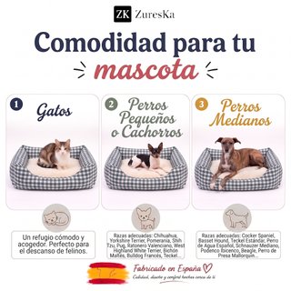 Cama para Perro Mediano 80x60cm