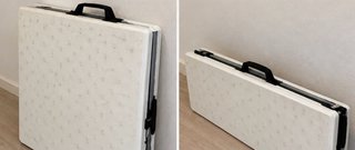 Bancos y silla plegables