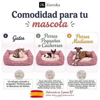 Cama para Perro Mediano 80x60cm