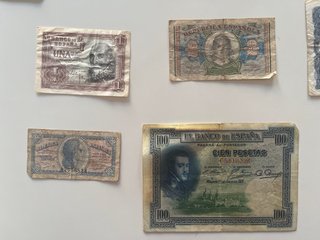 Billetes Pesetas Banco de España (10, 25, 1000)