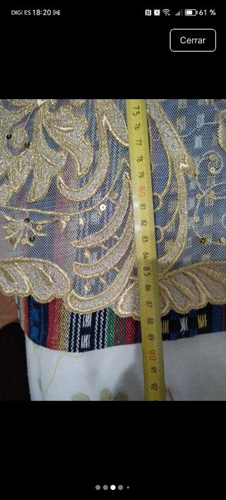 Manteletas preciosas de Fallera Adulta en Oro.