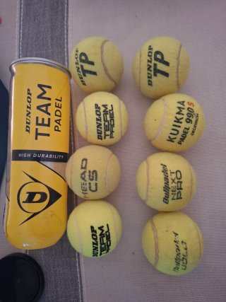 8 Pelotas de Pádel Dunlop y Head
