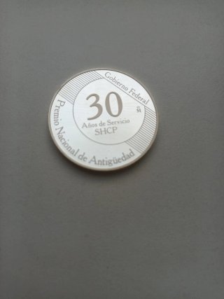 Medalla Plata Gobierno Federal 30 Años.MEXICO