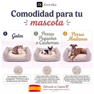 Cama para Perro Mediano 80x60cm