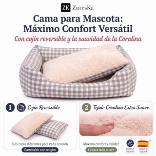 Cama para Perro Mediano 80x60cm
