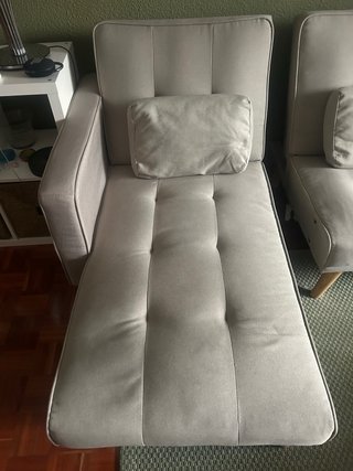 Sofá Cama Gris de Tela