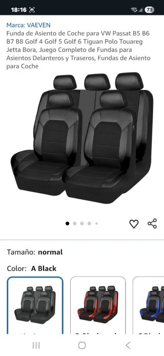 Fundas de asientos de coche PU Leather