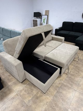 SOFÁ CHAISELONGUE REVERSIBLE CAMA + ARCÓN 234cm