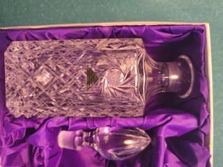 Caraffa per whisky in cristallo di Boemia