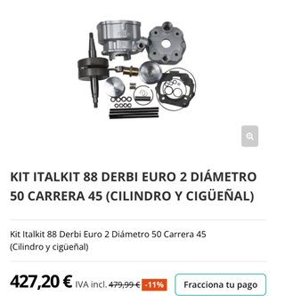 Kit Italkit 88 Derbi Euro 2 Carrera 45