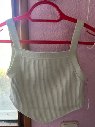 Top de Punto Verde Pastel