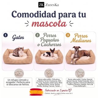 Cama para Perro Mediano 80x60 cm