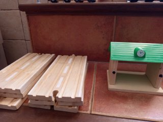 Tren y Pista de Madera