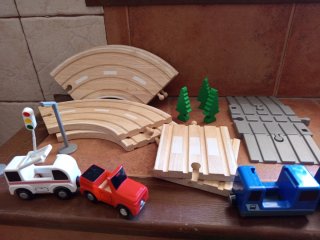 Tren y Pista de Madera