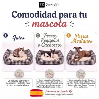 Cama para Perro Mediano 80x60cm