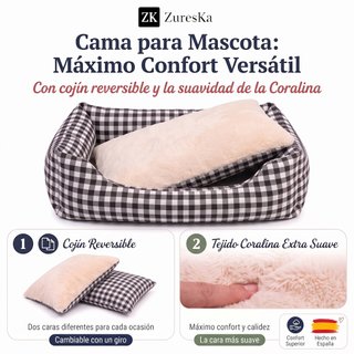 Cama para Perro Mediano 80x60cm