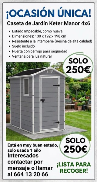 Caseta Jardín Keter Manor 4x6