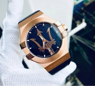 Reloj de lujo Maserati Dorado y azul