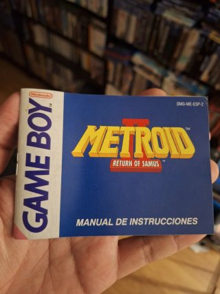 Metroid II Game Boy manual y cartucho ESP