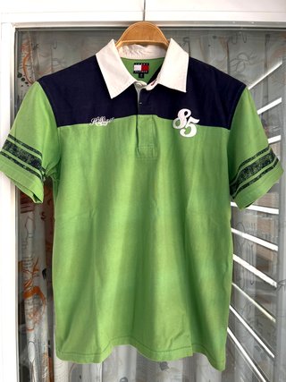 Polo Tommy Hilfiger verde y azul