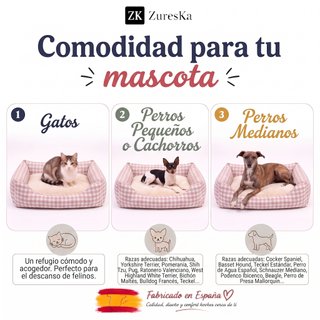 Cama para Perro Mediano 80x60 cm
