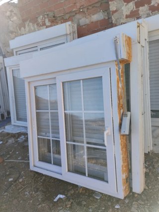 Ventana PVC corredera Climalit blanca
