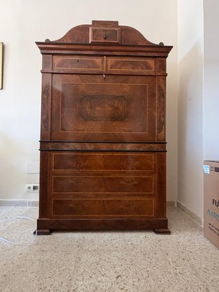Secreter madera con escritorio abatible y cajones