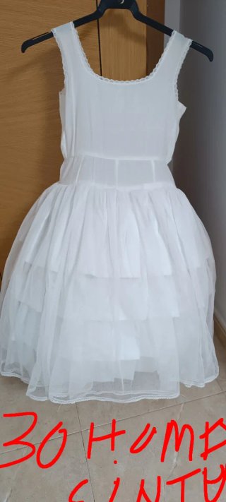 Cancán fallera blanco con 4 capas de tull.
