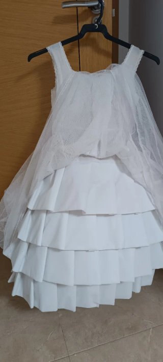 Cancán fallera blanco con 4 capas de tull.