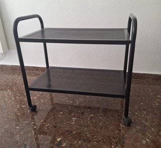 Carrito Auxiliar Metálico Negro