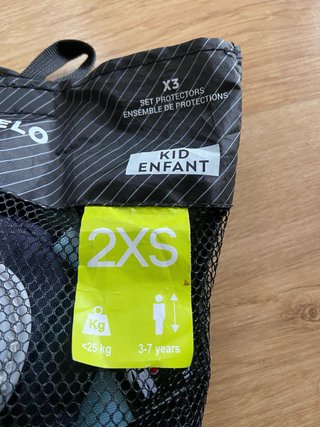 Set de 3 Protecciones de Patinaje Talla 2XS