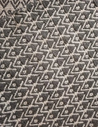Alfombra Algodón Geométrico Beige/Gris