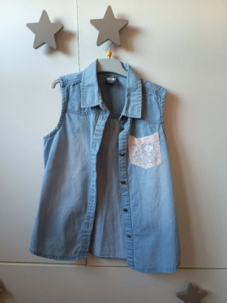 Camisa vaquera niña sin mangas Terranova talla 10