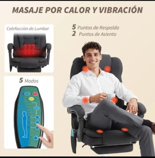 Silla de oficina ergonómica negra