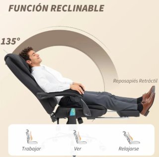 Silla de oficina ergonómica negra