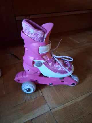 Patines 3 ruedas Rosa N*25 @ 28.