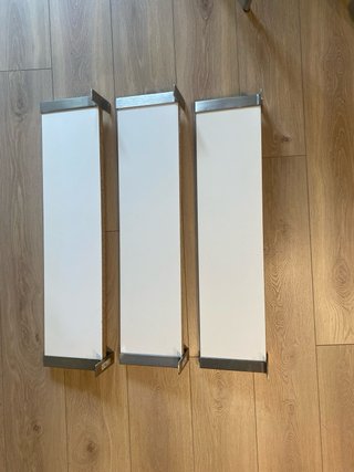3 Estanterías IKEA Metal Blanca con soportes